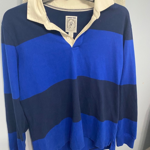 Like new Lands End rugby L - Picture 1 of 4